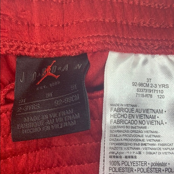 ⭐️HP⭐️ [ Air Jordan] Red Gym Shorts Dri-Fit NWT 3T - Picture 5 of 5